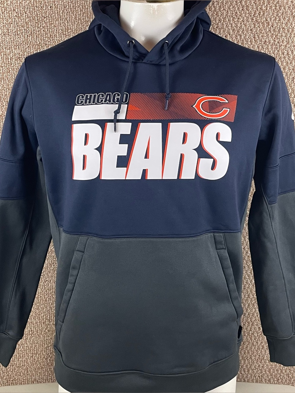 Nike Chicago Bears Hoodie Mens Large On-Field Performance NFL Football F367